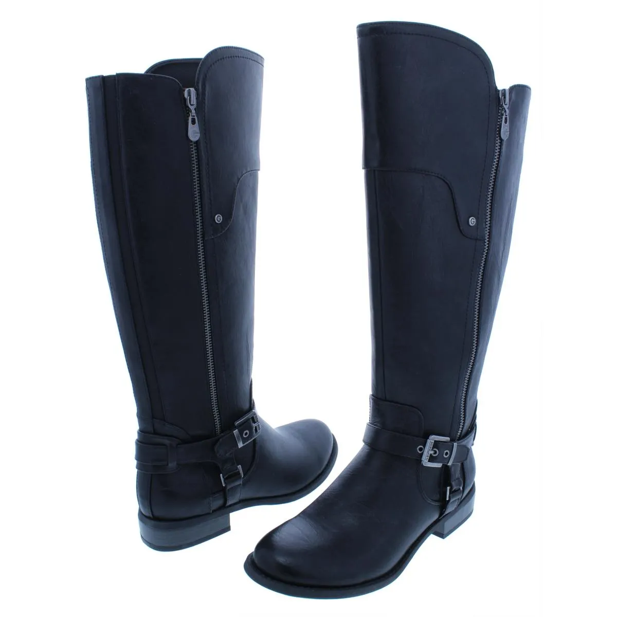 Harson Womens Faux Leather Riding Over-The-Knee Boots