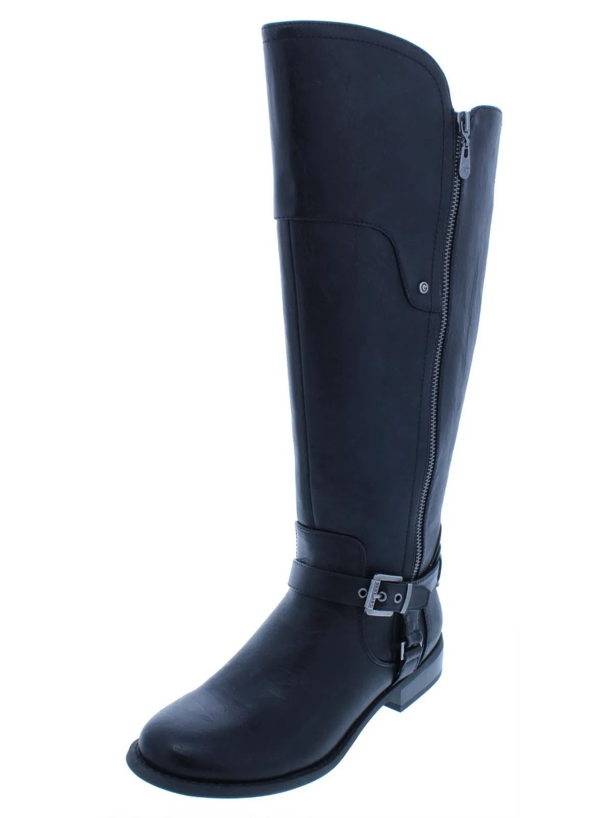 Harson Womens Faux Leather Riding Over-The-Knee Boots