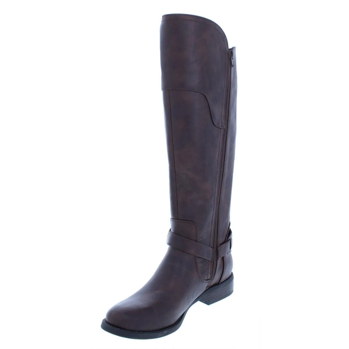 Harson Womens Faux Leather Riding Over-The-Knee Boots