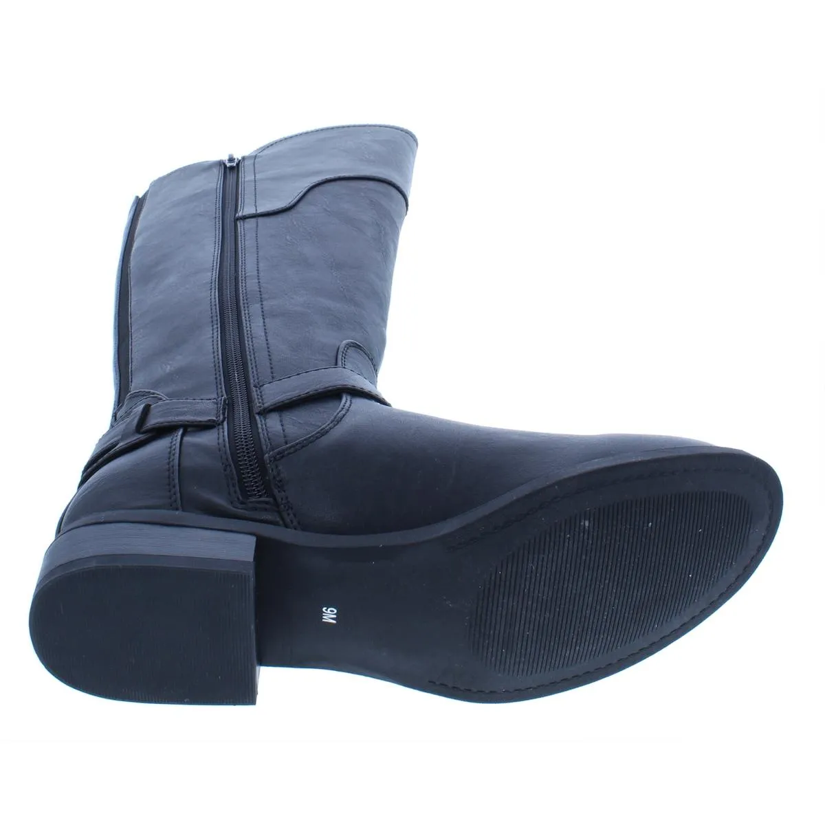 Harson Womens Faux Leather Riding Over-The-Knee Boots