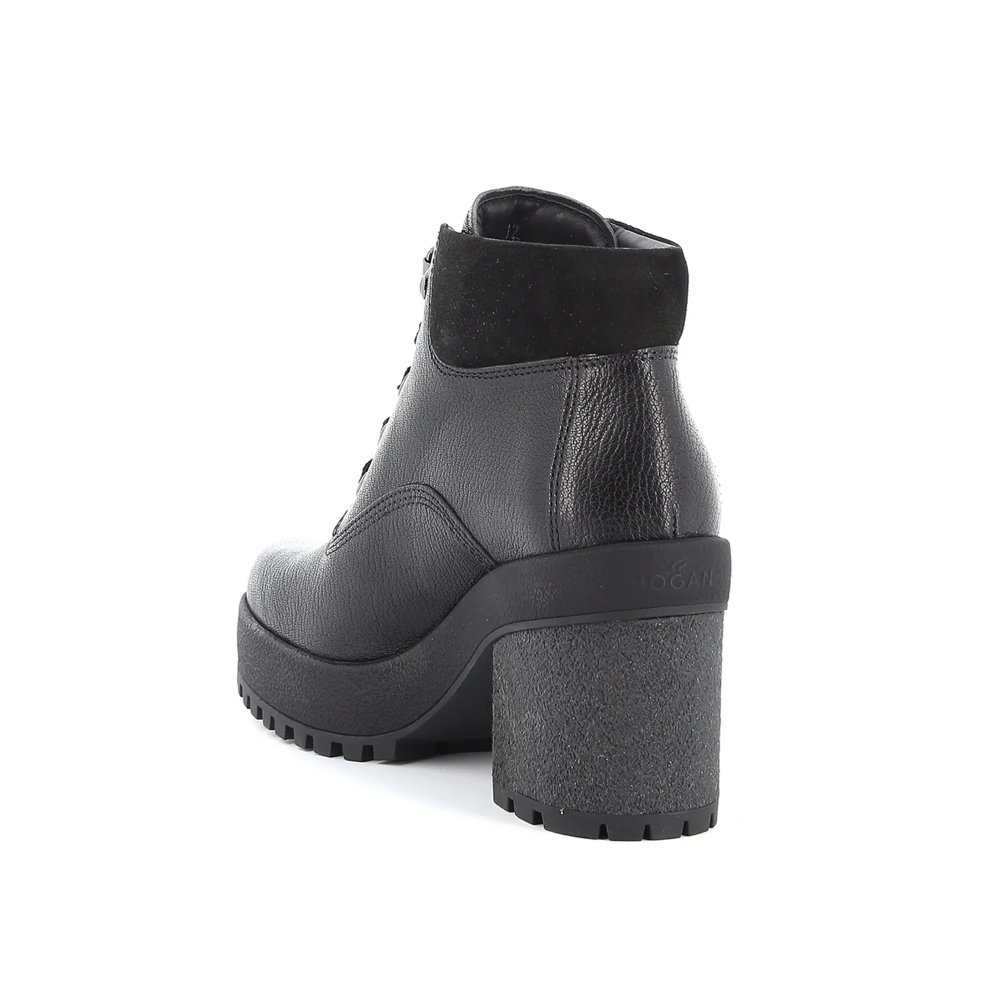 Hogan H475 Grained Leather Ankle Boots