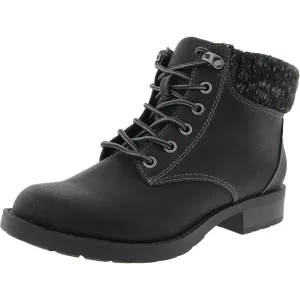 Honey Womens Knit Nubuck Combat & Lace-Up Boots