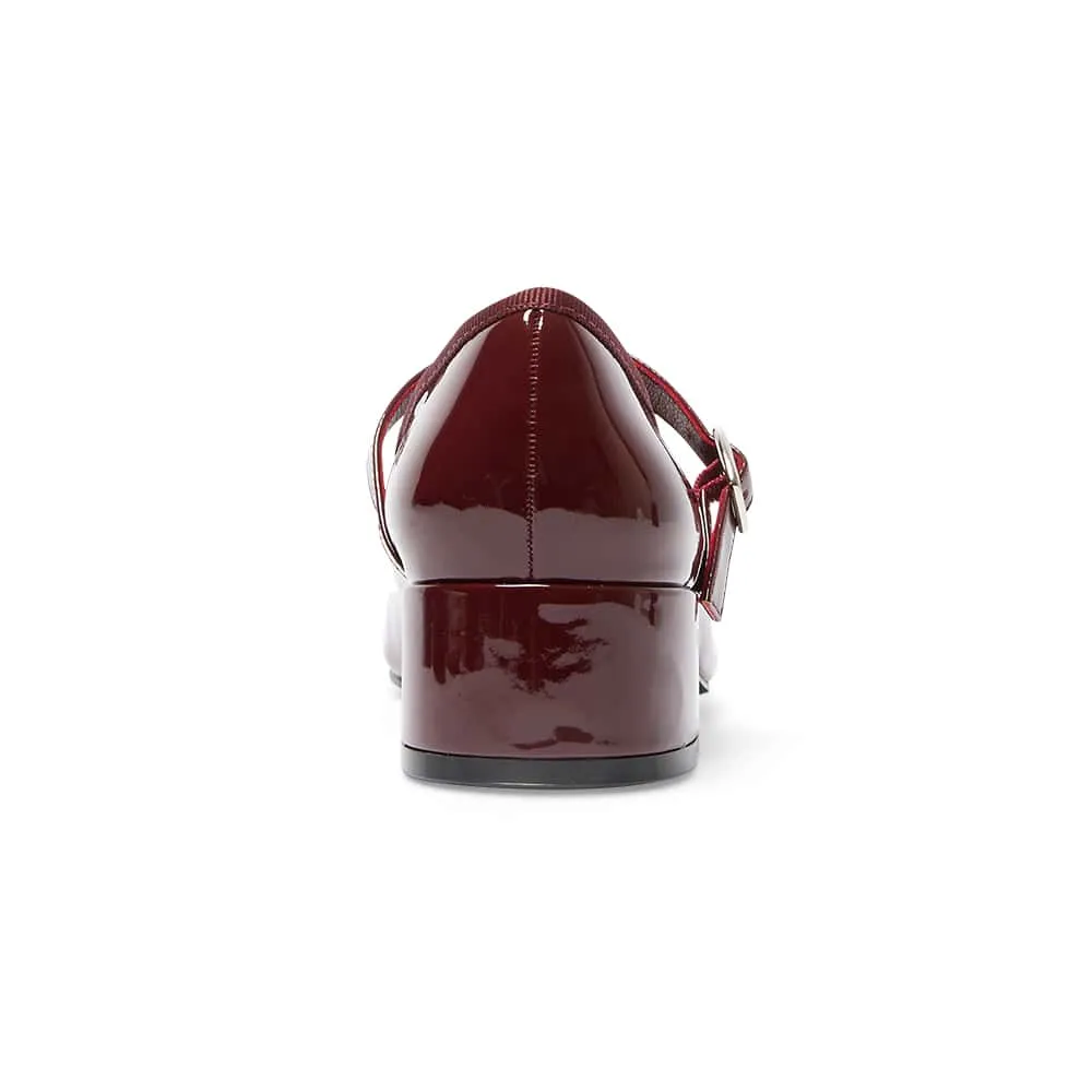 Juliet Heel in Cherry Patent