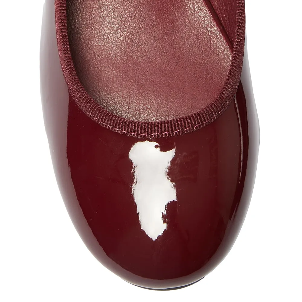 Juliet Heel in Cherry Patent