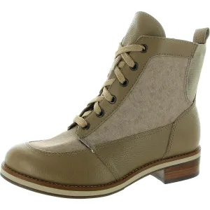Knox Womens Zipper Leather Combat & Lace-Up Boots