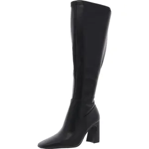 Lamarca Womens Wide Calf Faux Leather Knee-High Boots