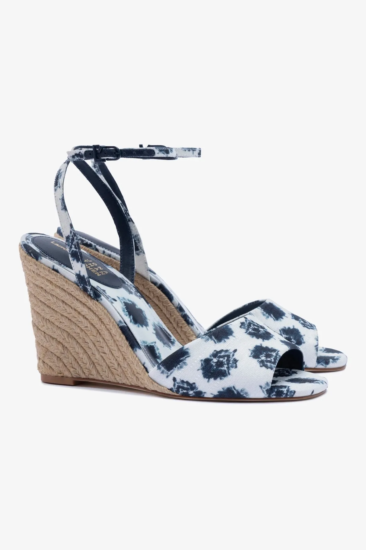 Larroud x Jonathan Cohen Yves Wedge In Tiedye Ocean Linen