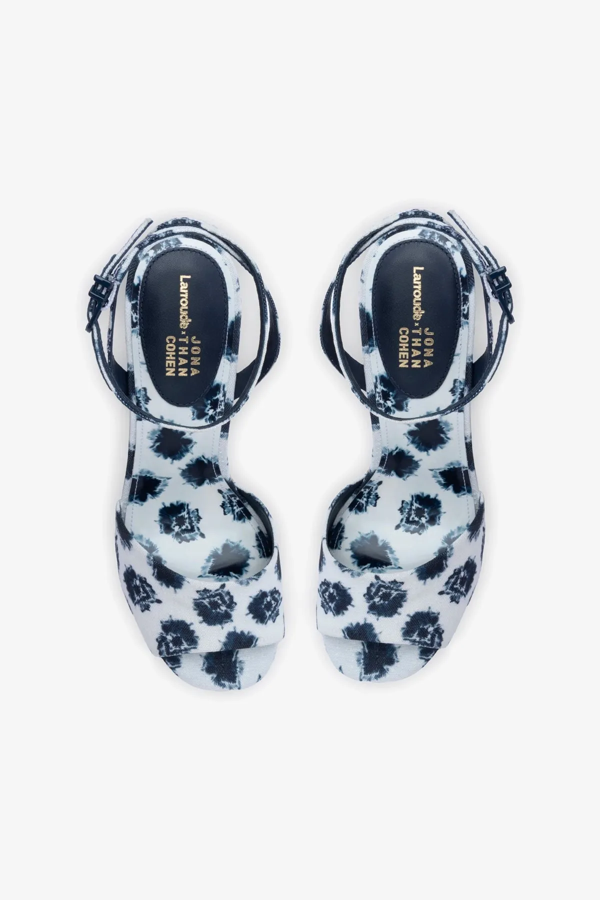 Larroud x Jonathan Cohen Yves Wedge In Tiedye Ocean Linen