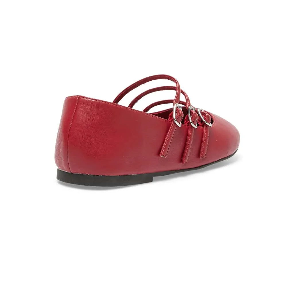 Leah Flat in Red Smooth