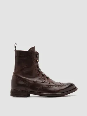 LEXIKON 131 - Burgundy Leather Booties