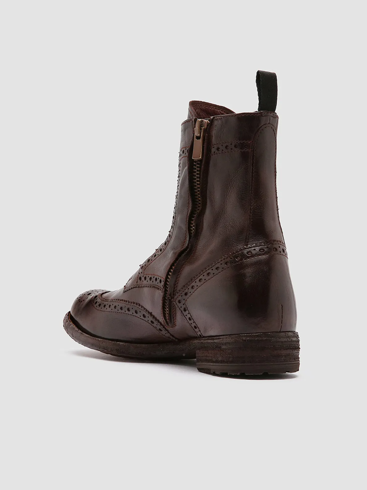 LEXIKON 131 - Burgundy Leather Booties