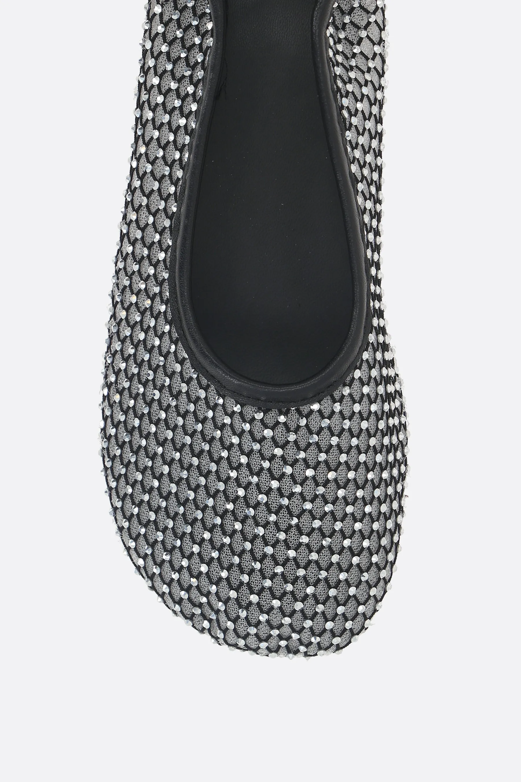 Lorain ballerina in mesh with rhinestones