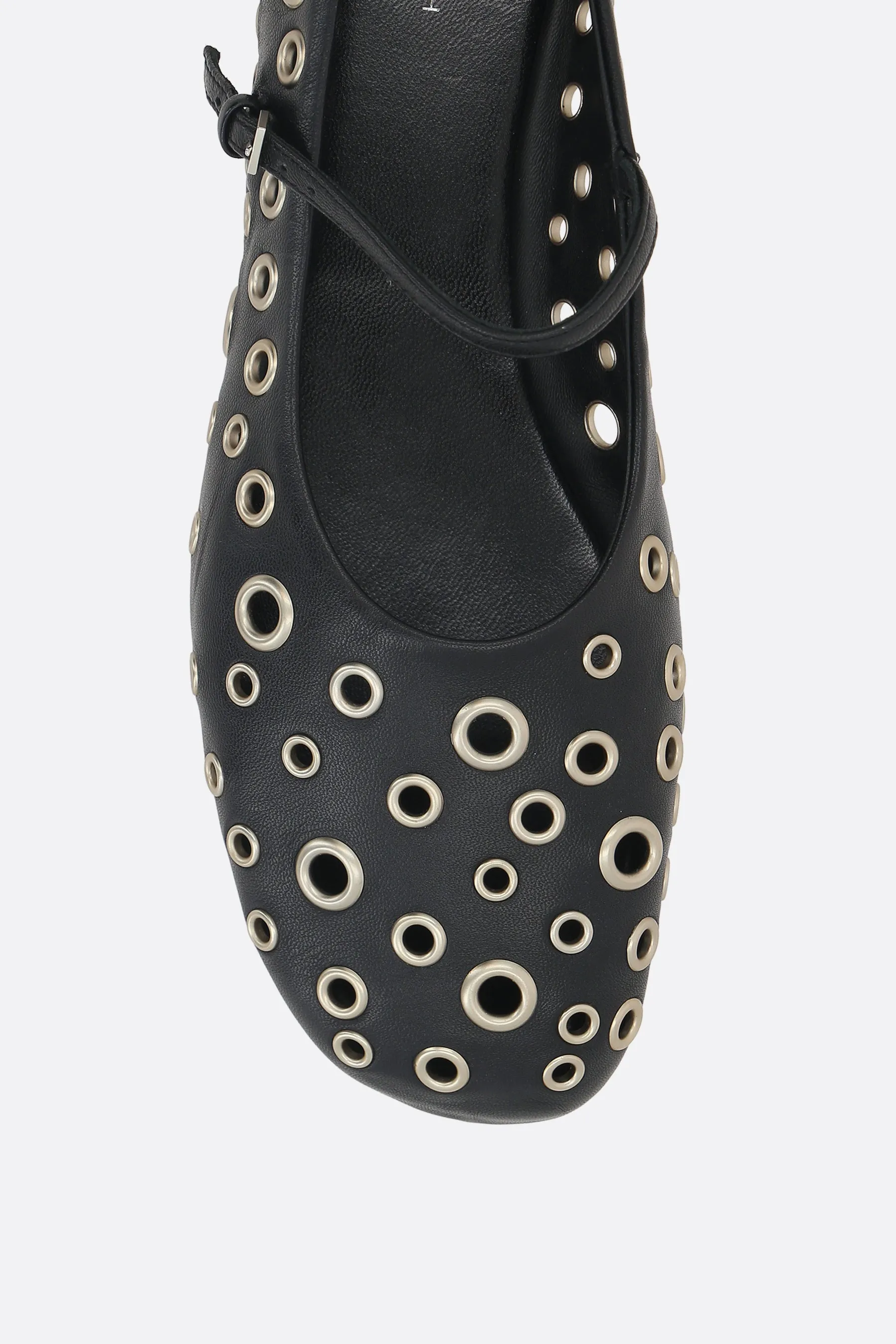mary-jane ballerina in nappa with eyelets