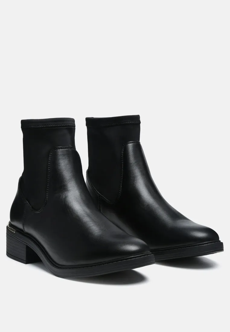 minns heeled sock boots