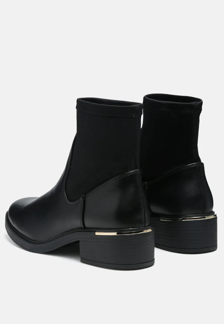 minns heeled sock boots