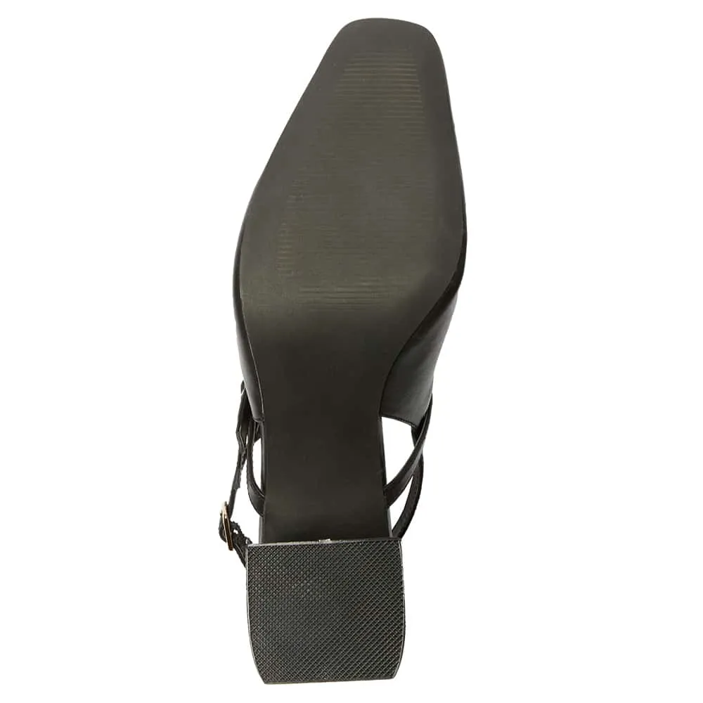 Nexus Heel in Black Leather