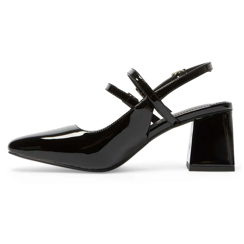 Nexus Heel in Black Patent