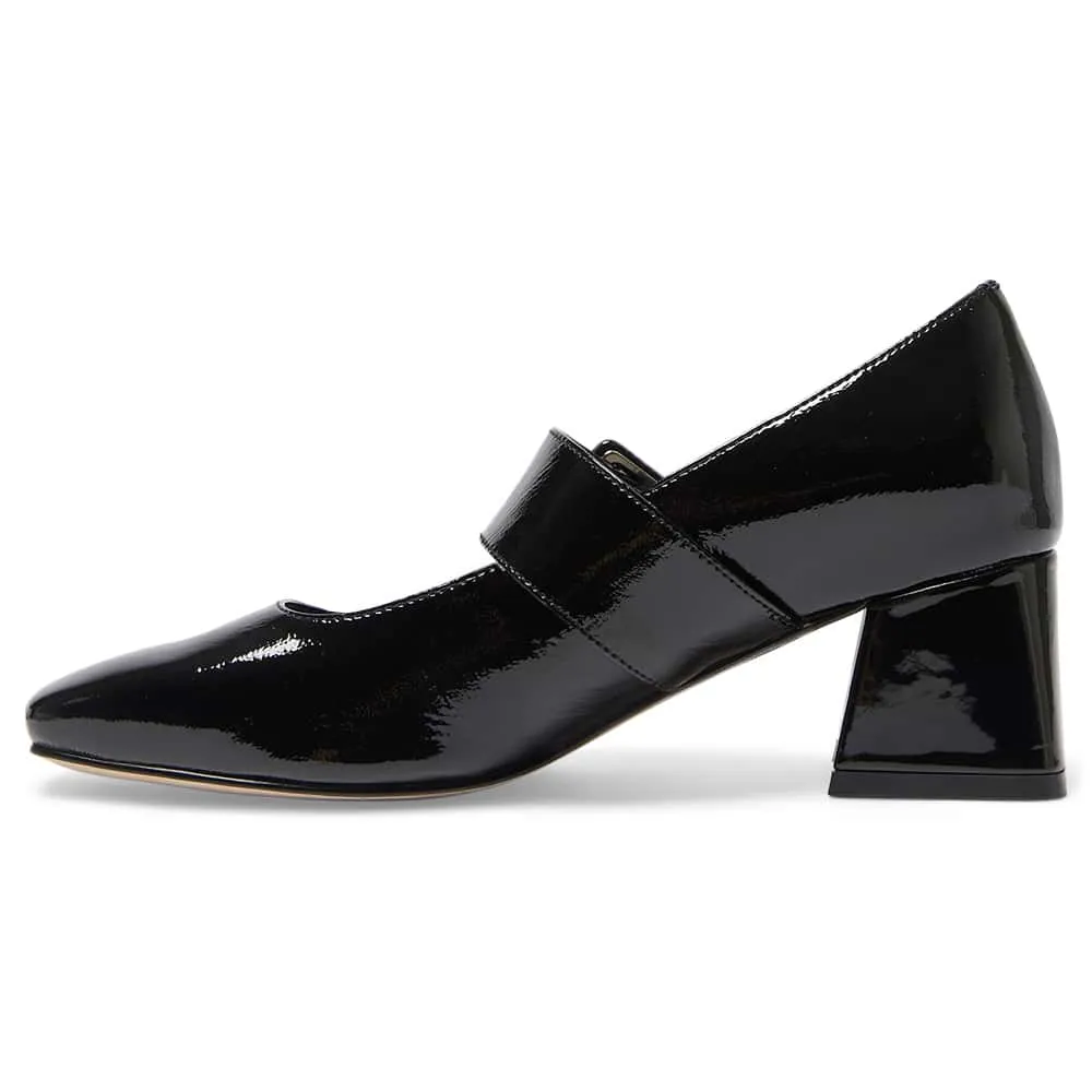 Olympia Heel in Black Patent