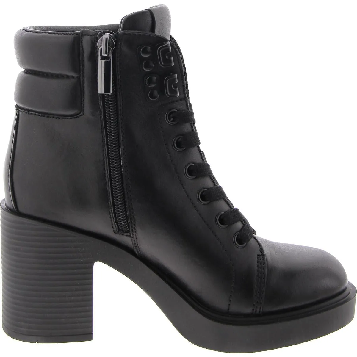 Orion Womens Leather Ankle Combat & Lace-Up Boots