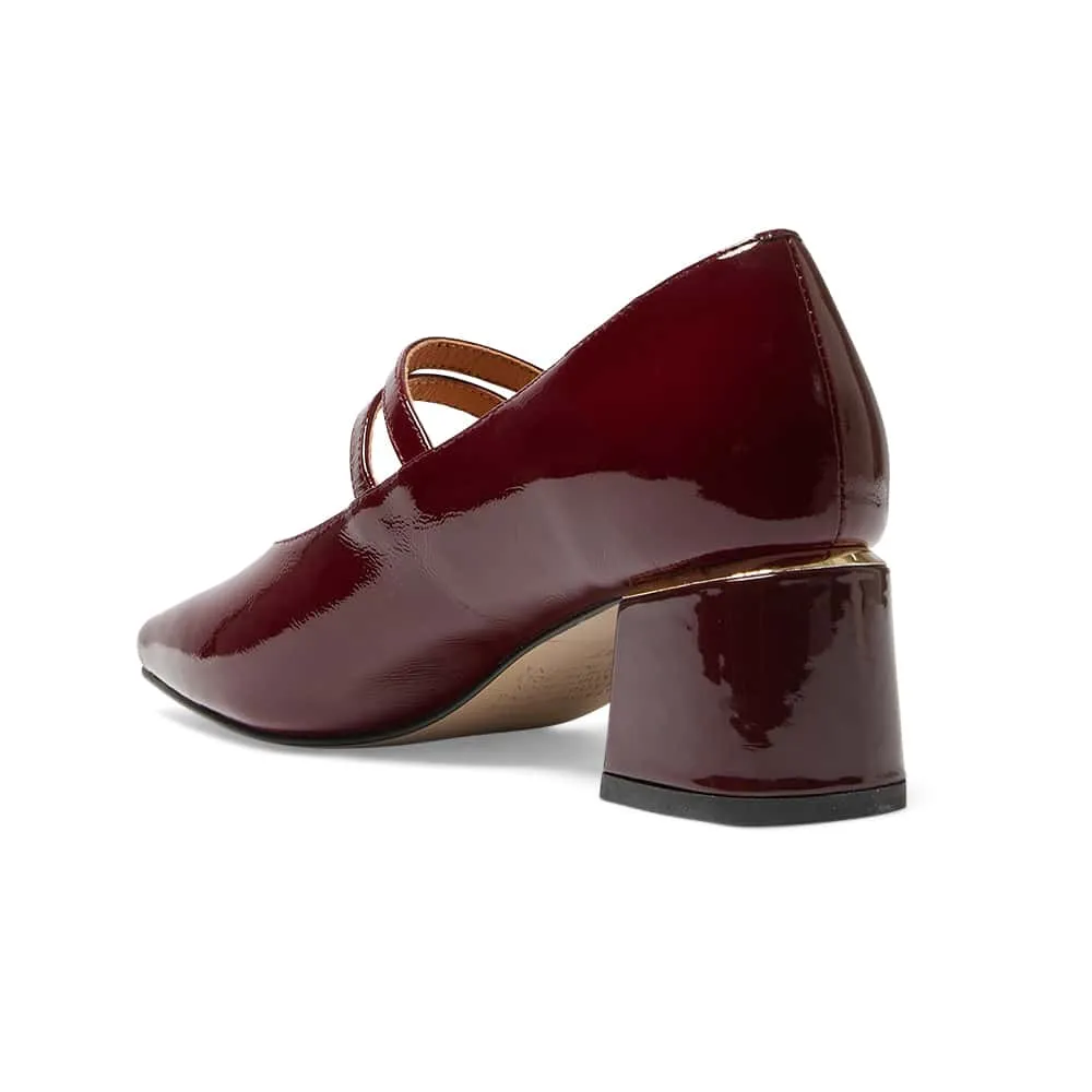 Pisa Heel in Wine Patent