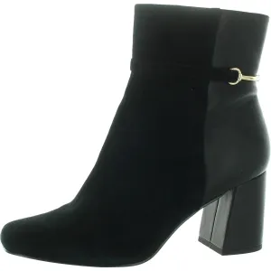 Quincy Womens Suede Zipper Mid-Calf Boots