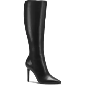 Rajel Womens Extra Wide Calf Faux Leather Knee-High Boots