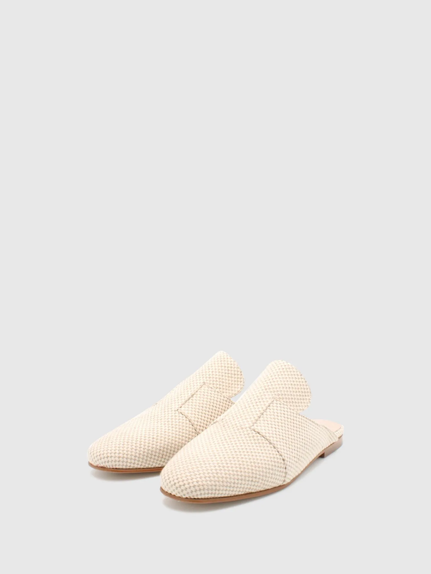 Round Toe Mules Bambu Beige