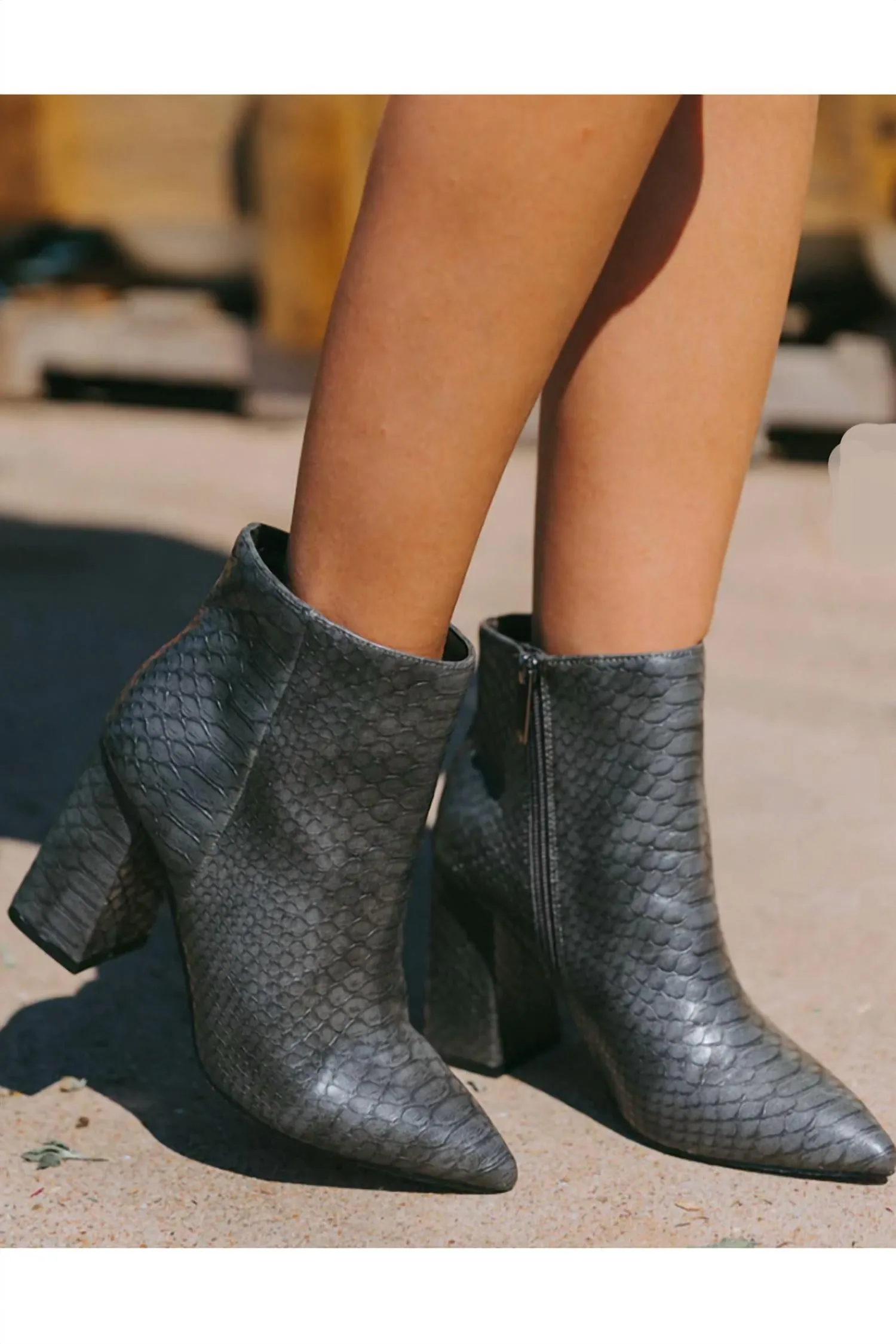 Ryanne Booties In Dark Gray
