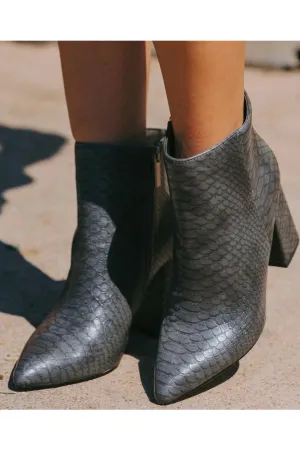 Ryanne Booties In Dark Gray