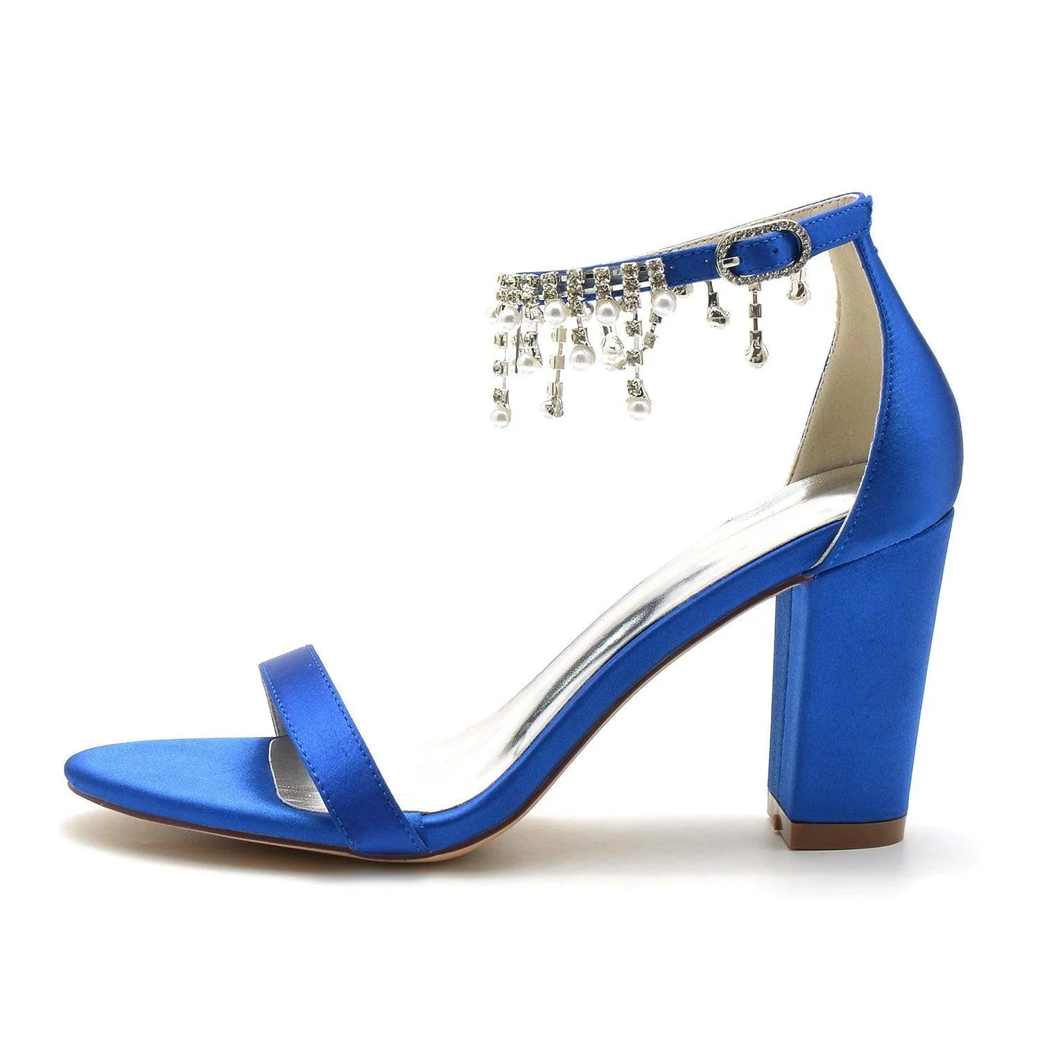 Silver Block Heel Sandals CK0297