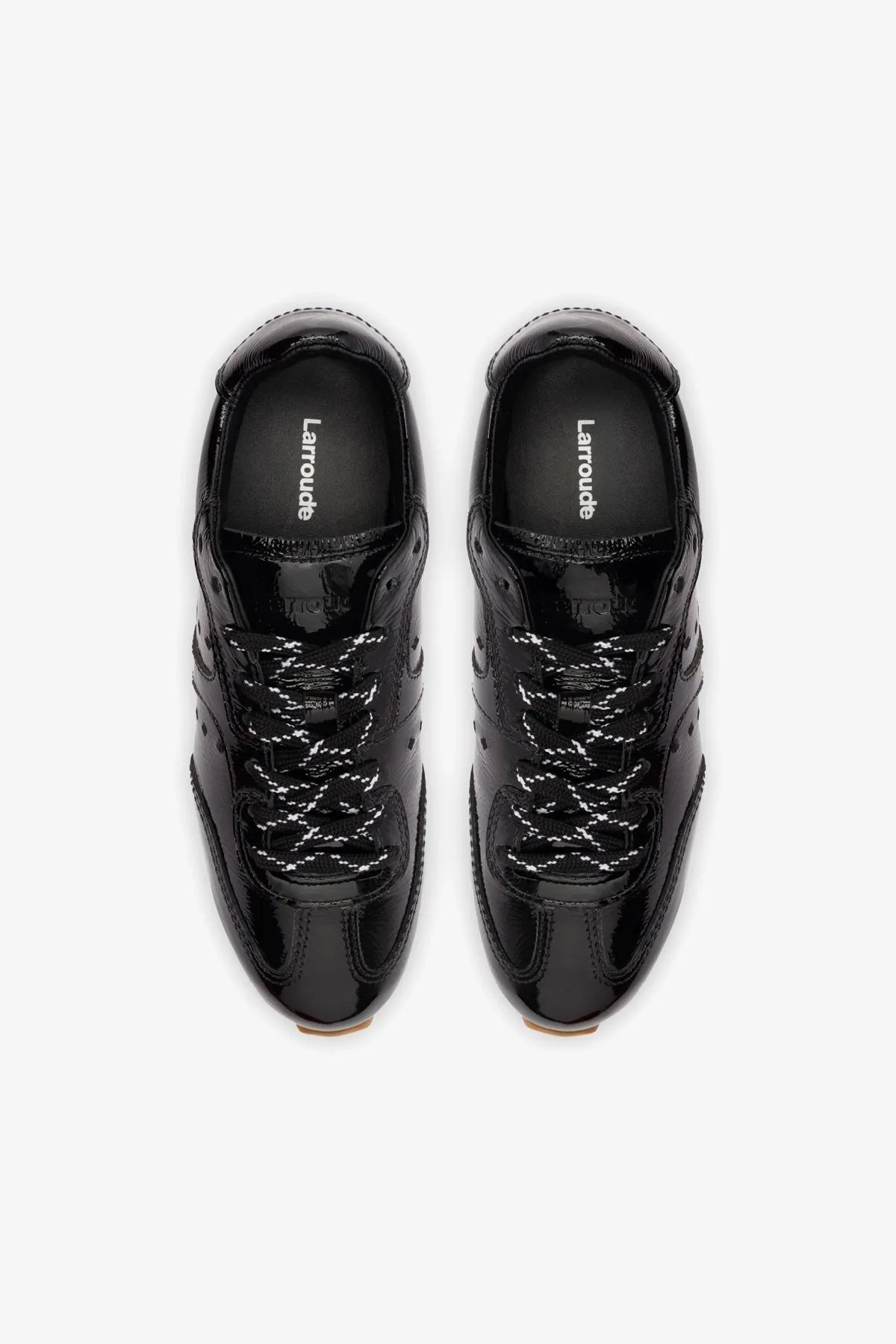 Stella Sneaker In Black Patent Leather