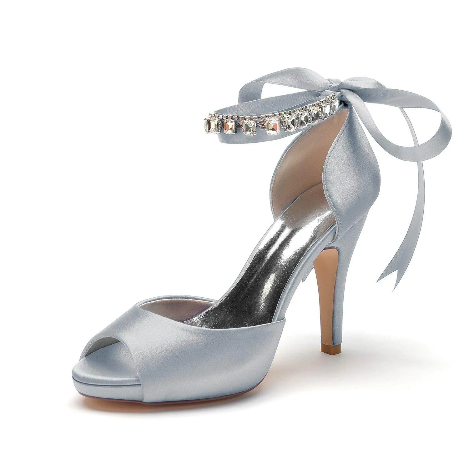 Stiletto Heel 10cm Silk-Like Shoes CK0353
