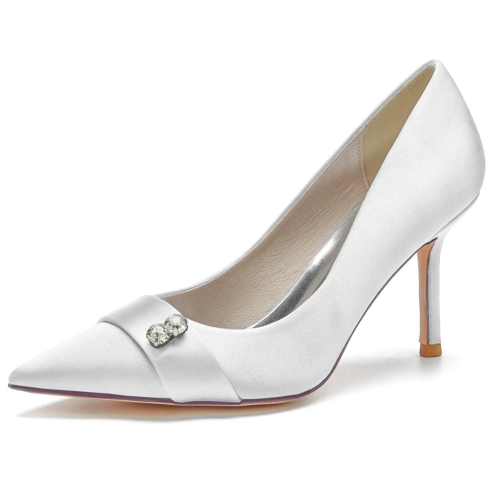 Stiletto Heel 8.5cm Silk-Like Shoes CK0152