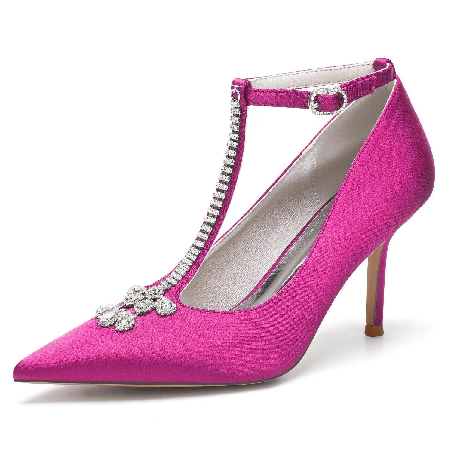 Stiletto Heel 8.5cm Silk-Like Shoes CK0155