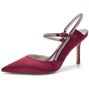 Stiletto Heel 8.5cm Silk-Like Shoes CK0161