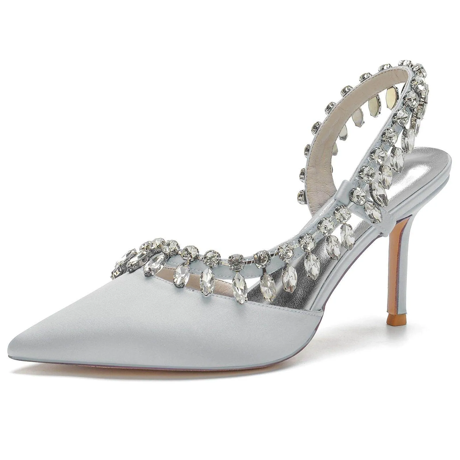 Stiletto Heel 8.5cm Silk-Like Shoes CK0163