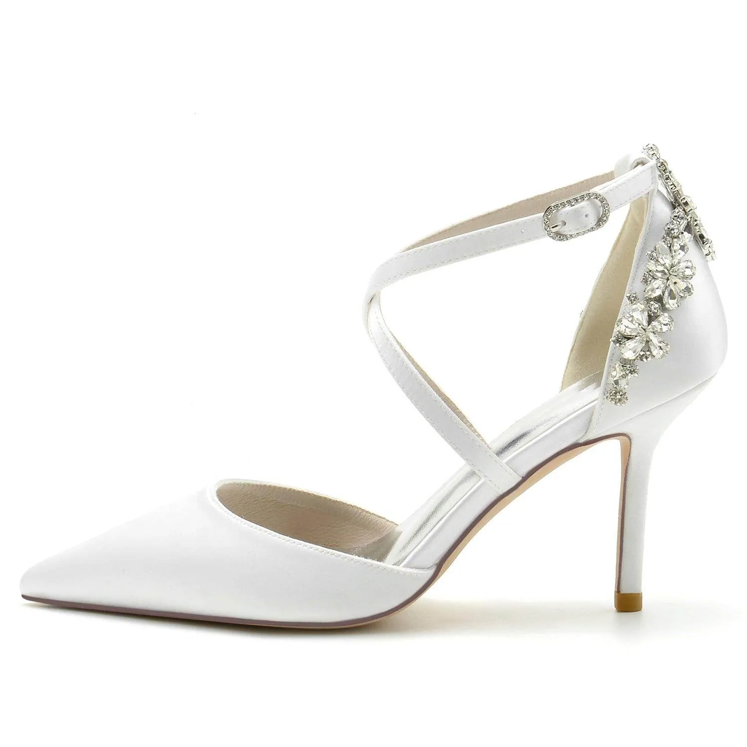 Stiletto Heel 8.5cm Silk-Like Shoes CK0174