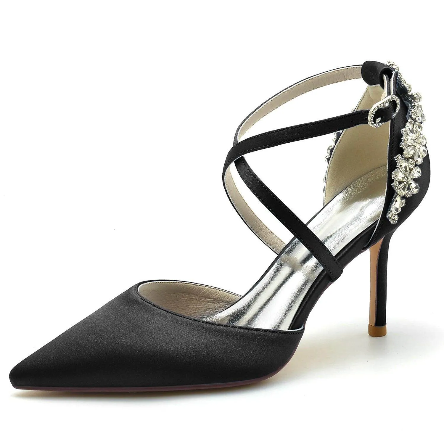 Stiletto Heel 8.5cm Silk-Like Shoes CK0174