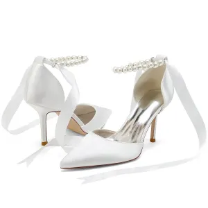 Stiletto Heel 8.5cm Silk-Like Shoes CK0380