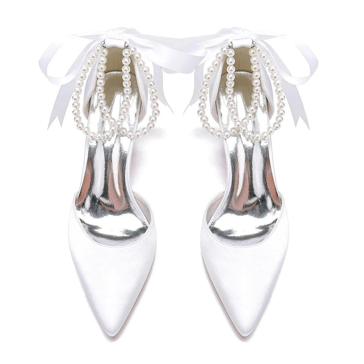 Stiletto Heel 8.5cm Silk-Like Shoes CK0444