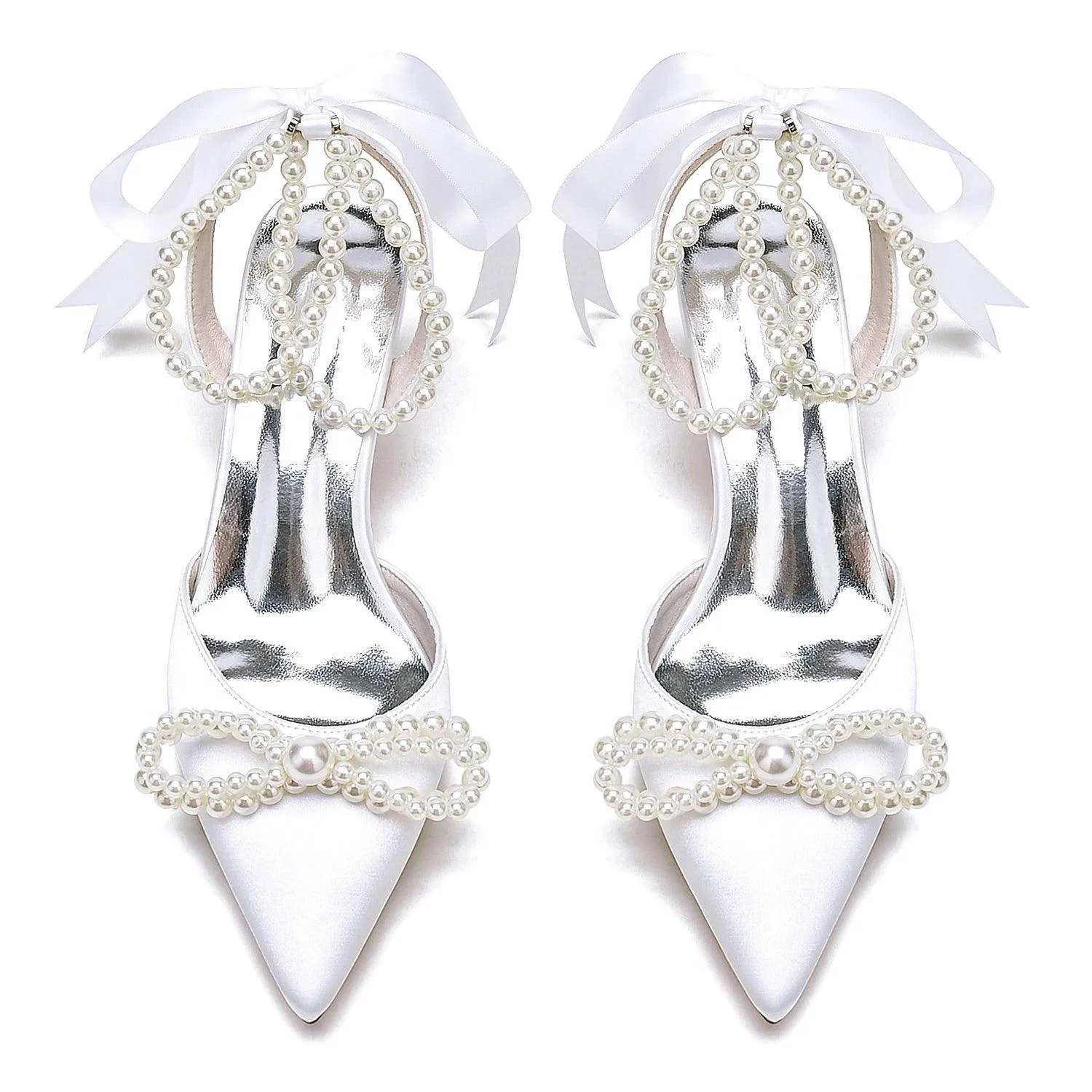 Stiletto Heel 8.5cm Silk-Like Shoes CK0446