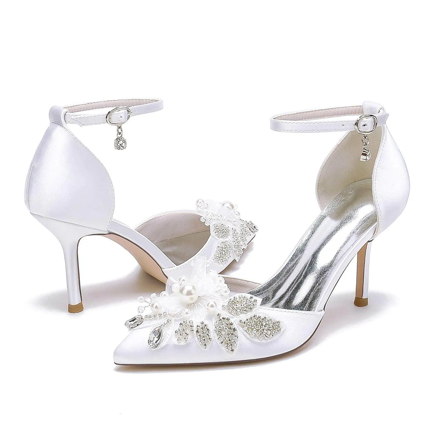Stiletto Heel 8.5cm Silk-Like Shoes CK0476