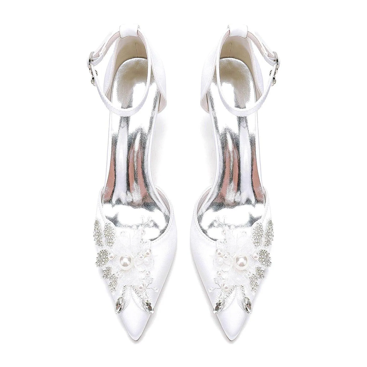 Stiletto Heel 8.5cm Silk-Like Shoes CK0476