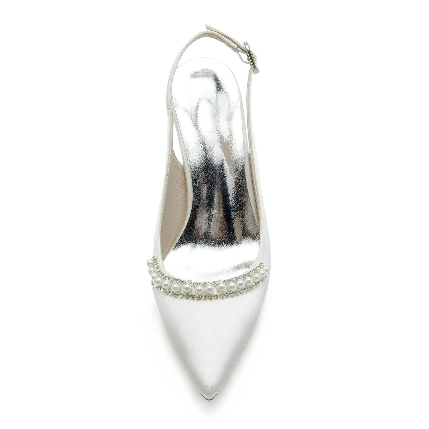 Stiletto Heel 9.5cm Silk-Like Shoes CK0172