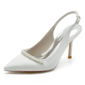 Stiletto Heel 9.5cm Silk-Like Shoes CK0172