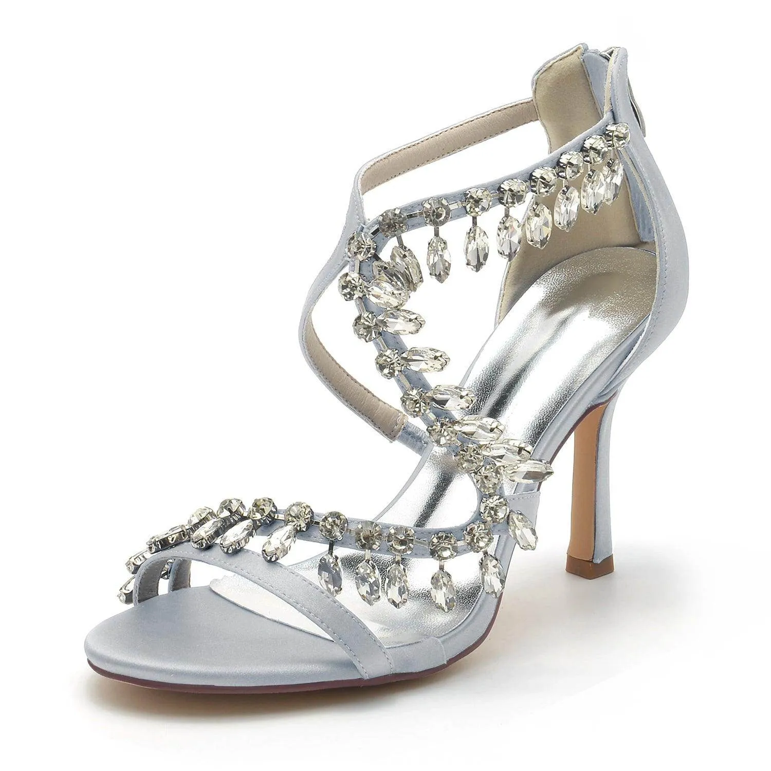 Stiletto Heel 9.5cm Silk-Like Shoes CK0331