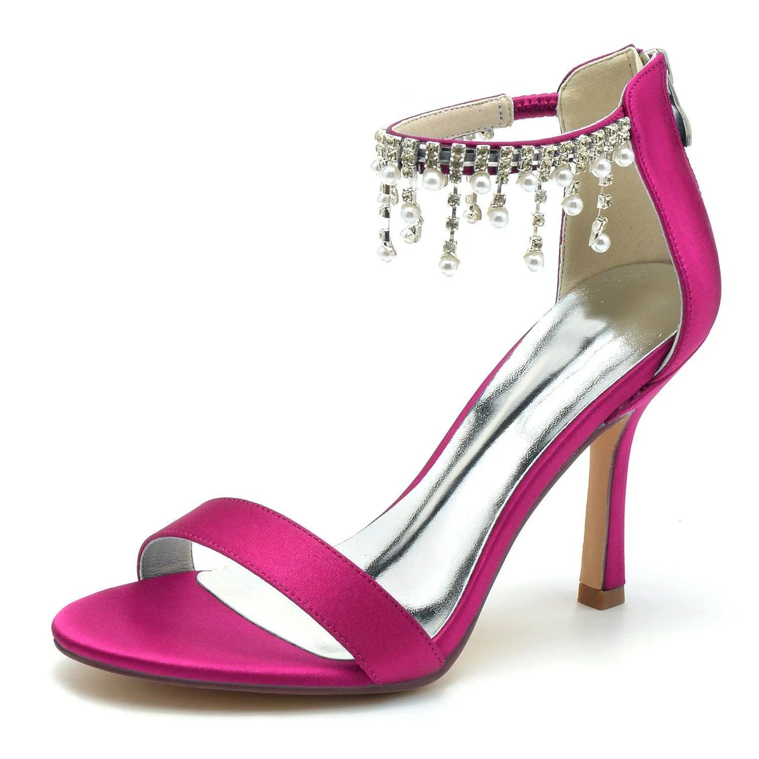 Stiletto Heel 9.5cm Silk-Like Shoes CK0334