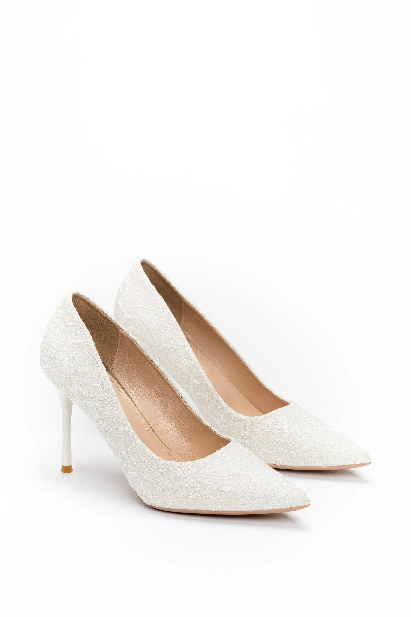 Stiletto Heel Lace Pointed Toe Bridal Shoes CK0102