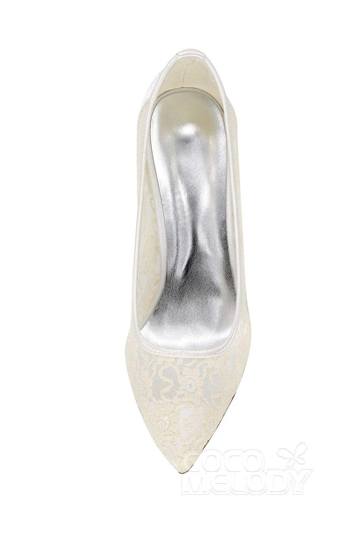 Stiletto Heel Lace Pointed Toe Bridal Shoes SWS16035