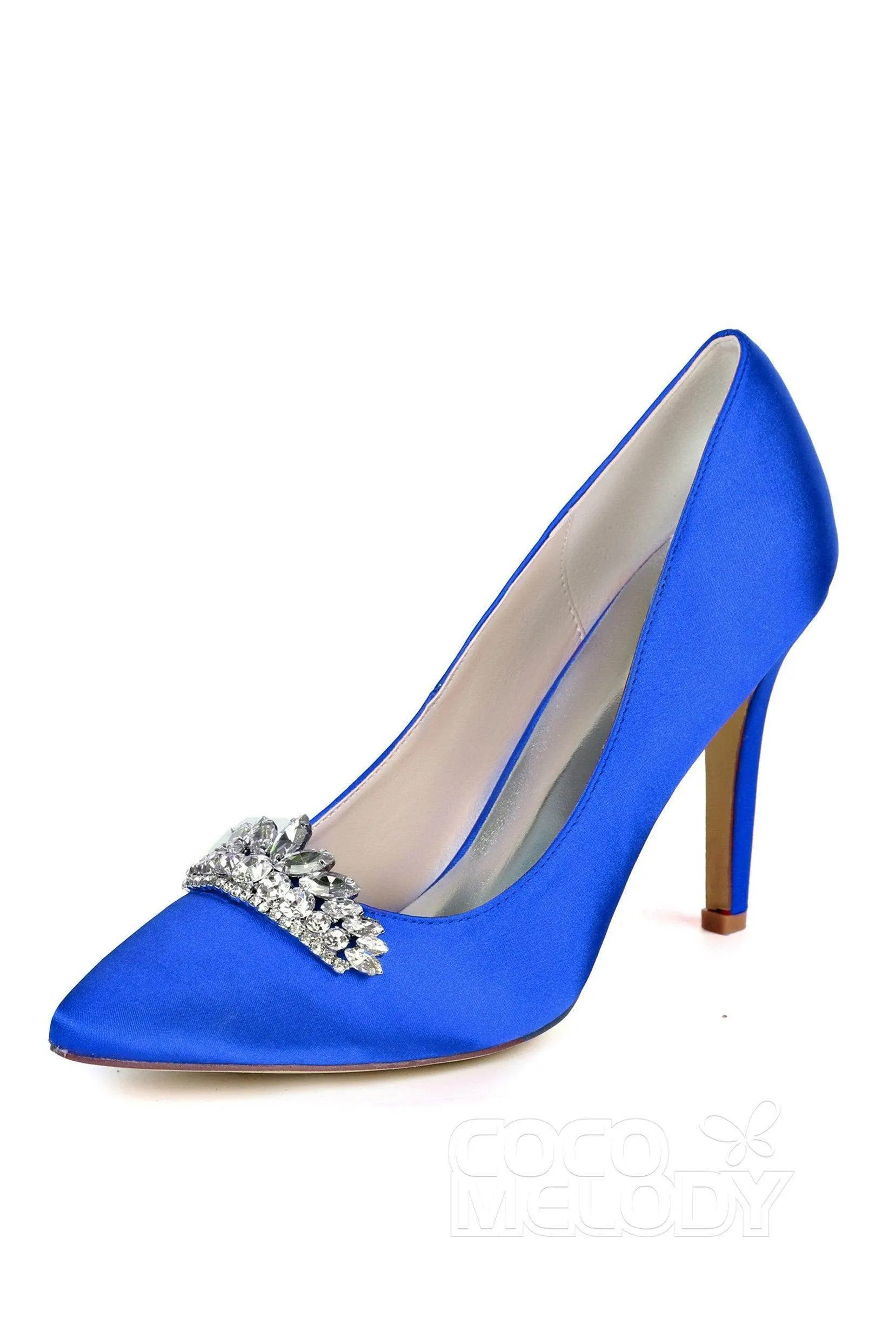 Stiletto Heel Silk-Like Heels Bridal Shoes CK0067